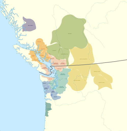 Map of the area where Okanagan is spoken