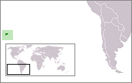 Map of the area where Rapa Nui is spoken