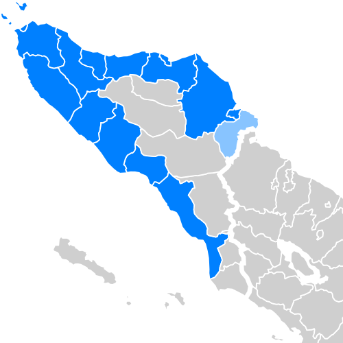 Map of the area where Acehnese is spoken