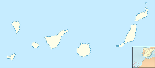 Map of the area where Guanche is spoken