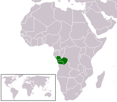 Map of the area where Kongo is spoken
