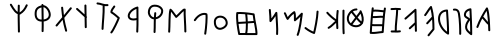 Sample of the Etruscan alphabet
