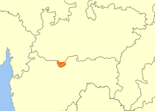 Map of the area where Nihali is spoken