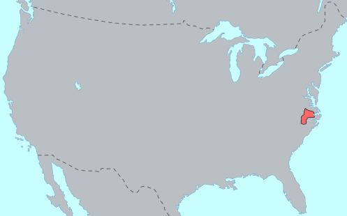 Map of the area where Tuscarora is spoken