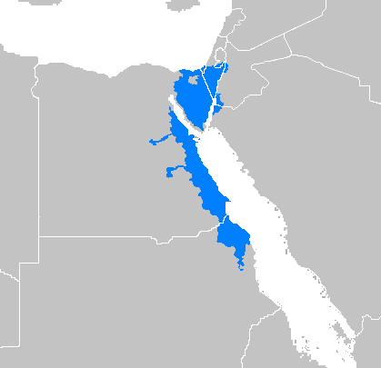 Map of the area where Bedawi Arabic is spoken