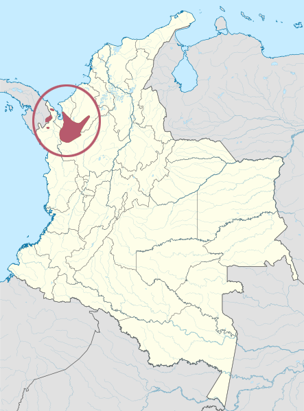 Map of the area where Catio is spoken