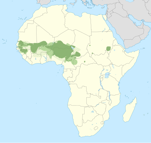 Map of the area where Fula is spoken
