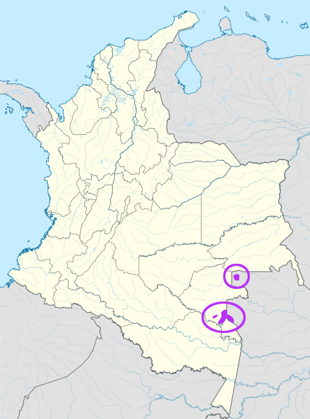 Map of the area where Macuna is spoken