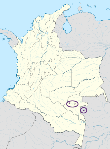 Map of the area where Carapana is spoken