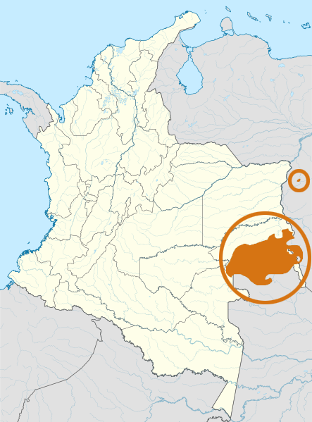 Map of the area where Curripaco is spoken