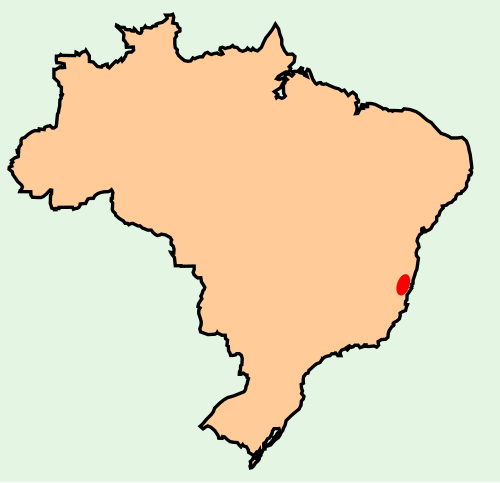 Map of the area where Tupiniquim is spoken