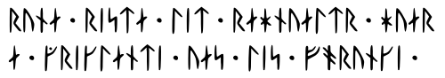 Sample of the Younger Futhark