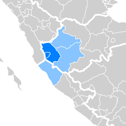 Map of the area where Kerinci is spoken