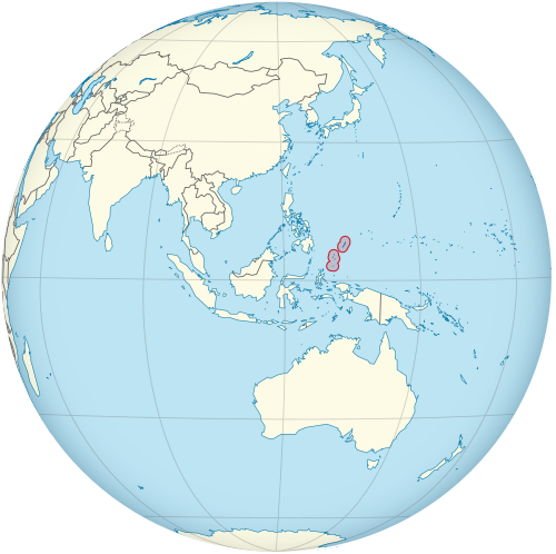 Map of the area where Palauan is spoken