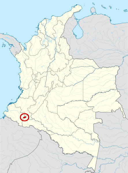 Map of the area where Camsá is spoken