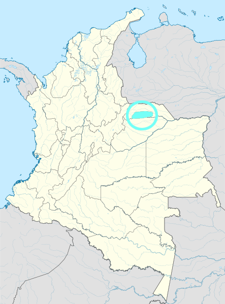 Map of the area where Macaguán is spoken