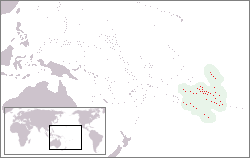 Map of the area where Tahitian is spoken