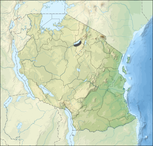 Map of the area where Hadza is spoken