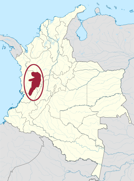 Map of the area where Chami is spoken