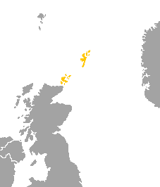 Map of the area where Norn is spoken
