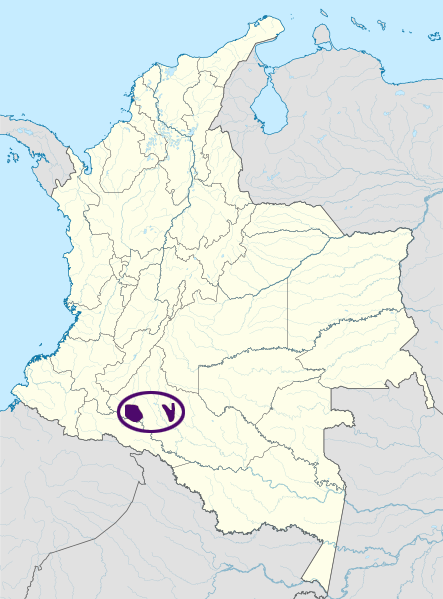 Map of the area where Koreguaje is spoken