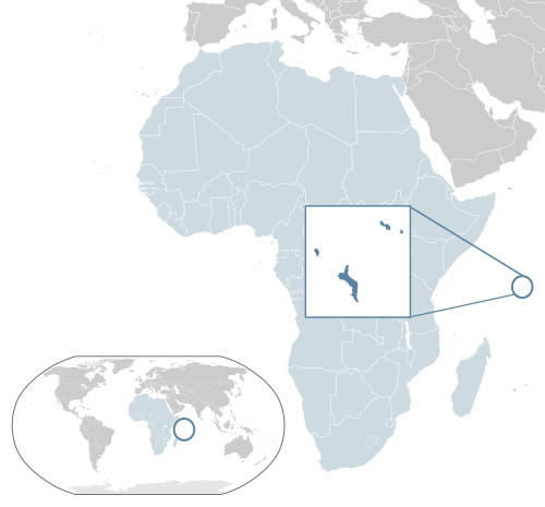 Map of the area where Seychellois Creole is spoken