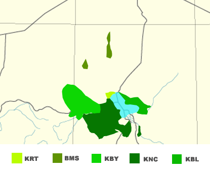 Map of the area where Central Kanuri is spoken