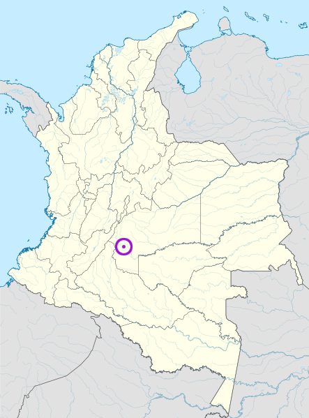 Map of the area where Tinigua is spoken