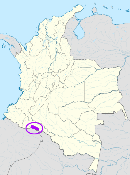 Map of the area where Siona is spoken