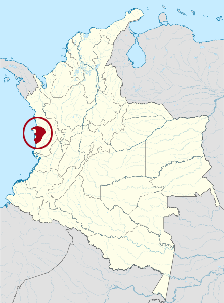 Map of the area where Baudo is spoken