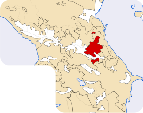 Map of the area where Avar is spoken