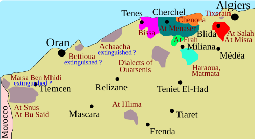 Map of the area where Shenwa is spoken
