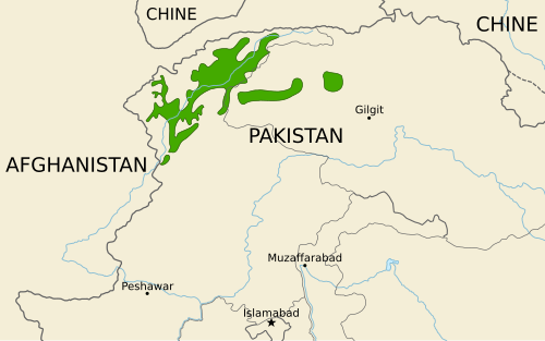 Map of the area where Khowar is spoken