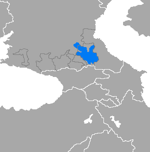 Map of the area where Chechen is spoken
