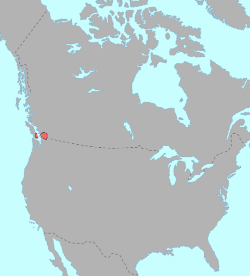 Map of the area where Halkomelem is spoken