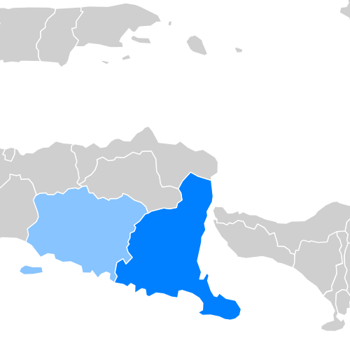 Map of the area where Osing is spoken