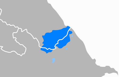 Map of the area where Lezgian is spoken
