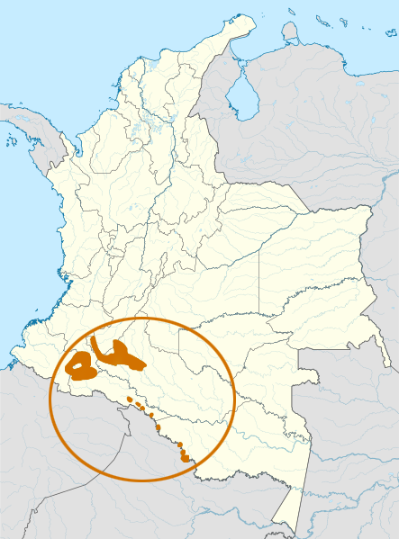 Map of the area where Inga is spoken