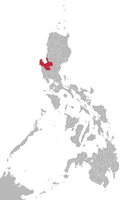 Map of the area where Pangasinan is spoken