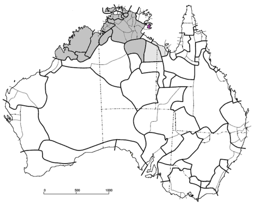 Map of the area where Anindilyakwa is spoken