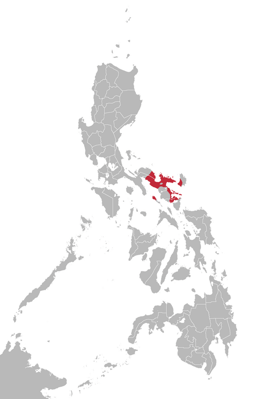 Map of the area where Central Bikol is spoken