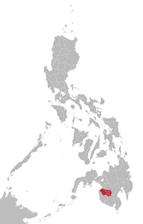 Map of the area where Maguindanao is spoken