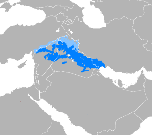Map of the area where Mesopotamian Arabic is spoken