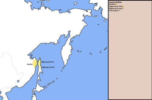 Map of the area where Nivkh is spoken