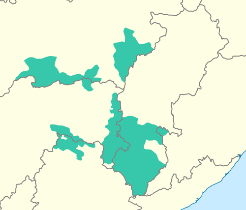 Map of the area where Gondi is spoken