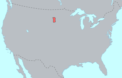 Map of the area where Arikara is spoken