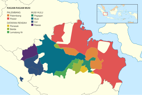 Map of the area where Col is spoken