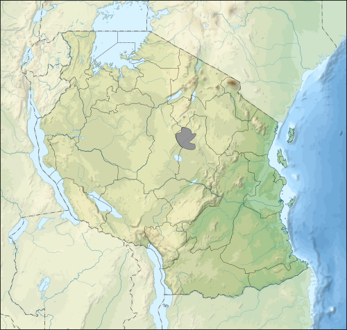 Map of the area where Sandawe is spoken