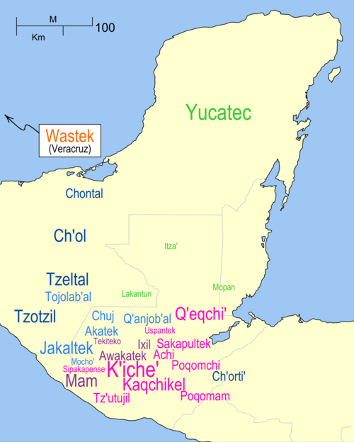 Map of the area where Ch’ol is spoken