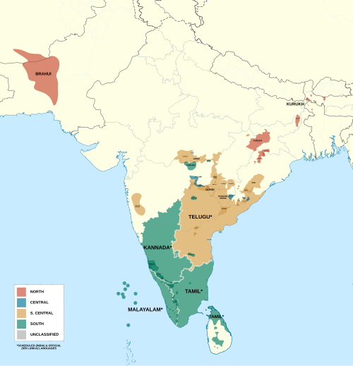 Map of the area where Brahui is spoken